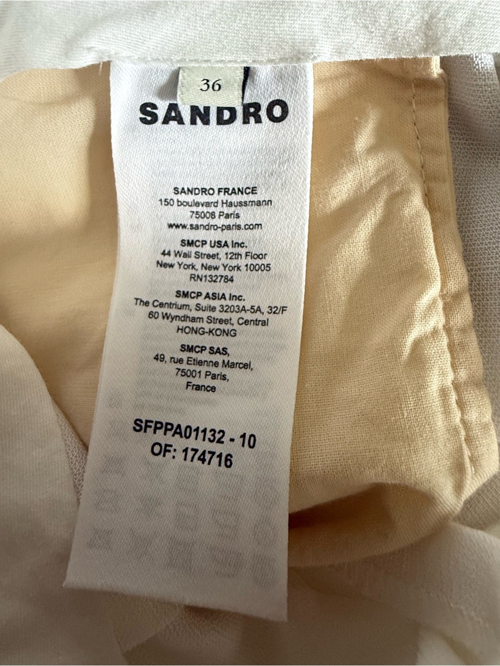 Sandro White High Rise Linen Blend Wide Leg Pants Size 36 - Picture 6 of 7